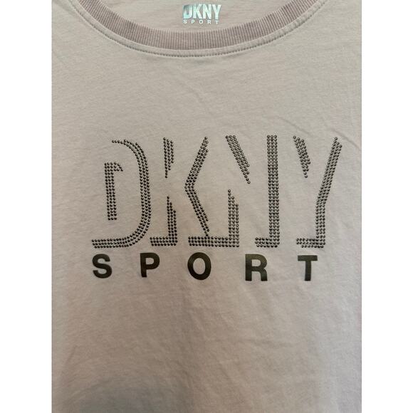 DKNY Sport Blush Pink Logo T Shirt Womens Size XL - Picture 3 of 7